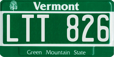 VT license plate LTT826