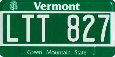 VT license plate LTT827