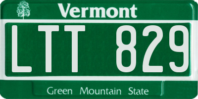 VT license plate LTT829