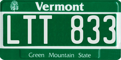 VT license plate LTT833