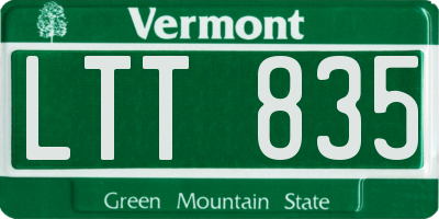 VT license plate LTT835