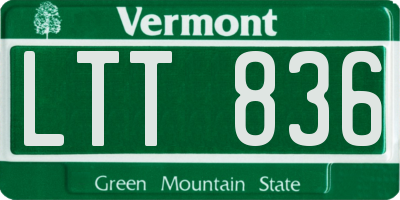 VT license plate LTT836