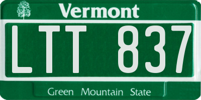 VT license plate LTT837