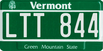 VT license plate LTT844