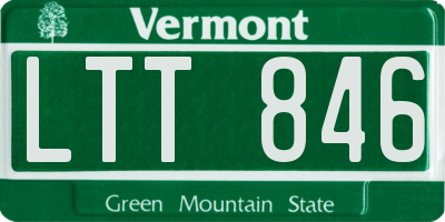 VT license plate LTT846