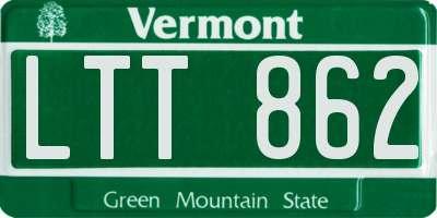 VT license plate LTT862
