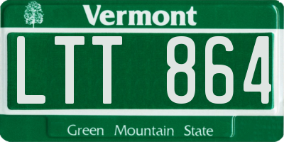 VT license plate LTT864