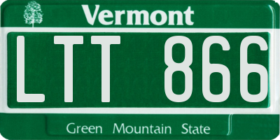 VT license plate LTT866