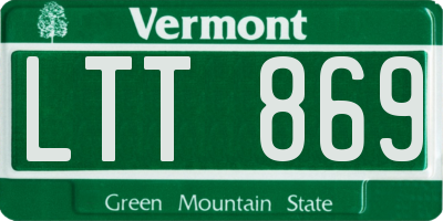 VT license plate LTT869