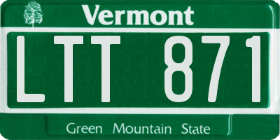 VT license plate LTT871