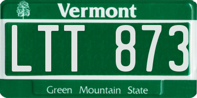 VT license plate LTT873
