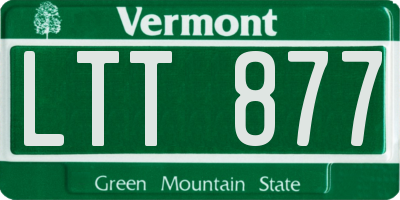 VT license plate LTT877
