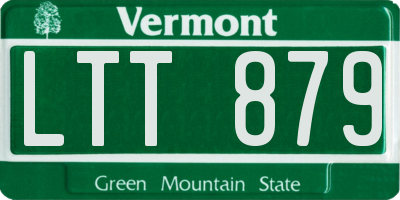 VT license plate LTT879