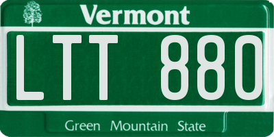 VT license plate LTT880