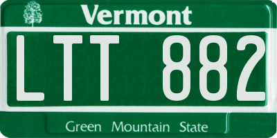VT license plate LTT882