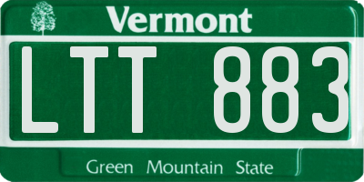 VT license plate LTT883
