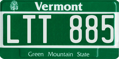 VT license plate LTT885
