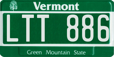 VT license plate LTT886