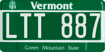 VT license plate LTT887