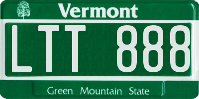 VT license plate LTT888