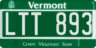 VT license plate LTT893