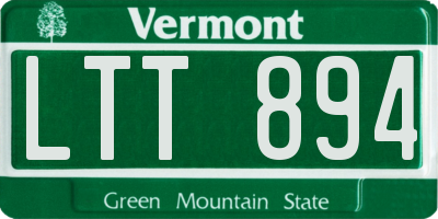 VT license plate LTT894