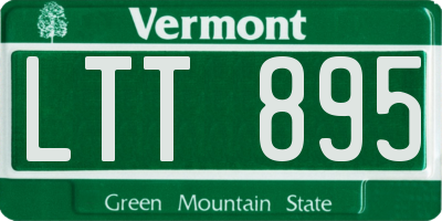 VT license plate LTT895