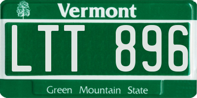 VT license plate LTT896