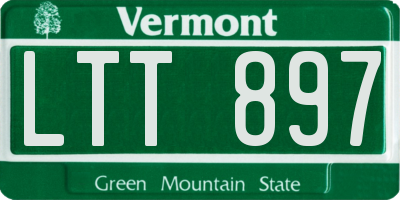 VT license plate LTT897
