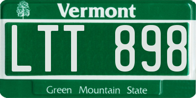 VT license plate LTT898