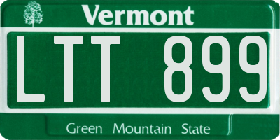 VT license plate LTT899