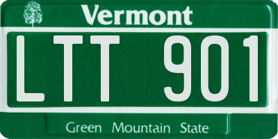 VT license plate LTT901