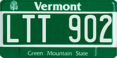 VT license plate LTT902