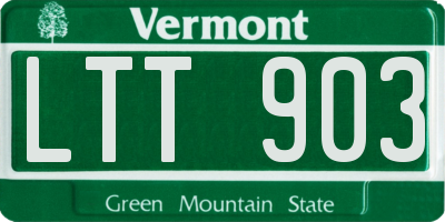 VT license plate LTT903