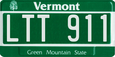 VT license plate LTT911