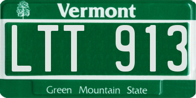 VT license plate LTT913