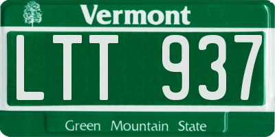 VT license plate LTT937