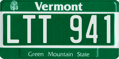 VT license plate LTT941