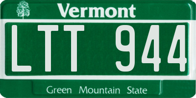 VT license plate LTT944