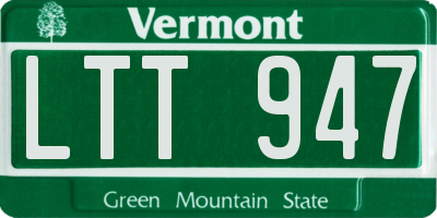 VT license plate LTT947