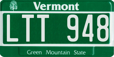 VT license plate LTT948