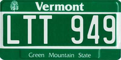 VT license plate LTT949