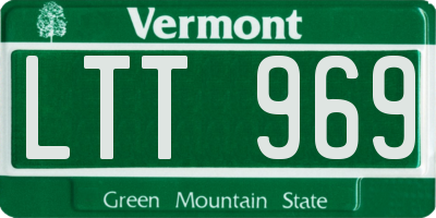 VT license plate LTT969
