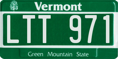 VT license plate LTT971