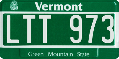 VT license plate LTT973