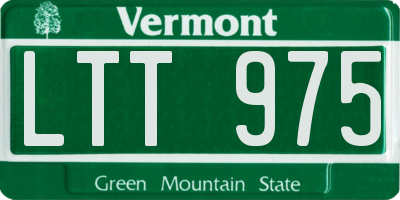 VT license plate LTT975