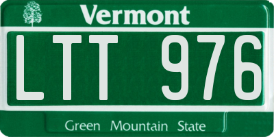 VT license plate LTT976