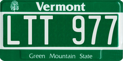 VT license plate LTT977