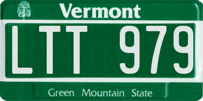 VT license plate LTT979