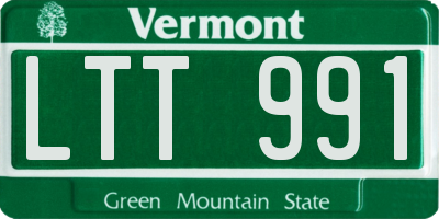 VT license plate LTT991